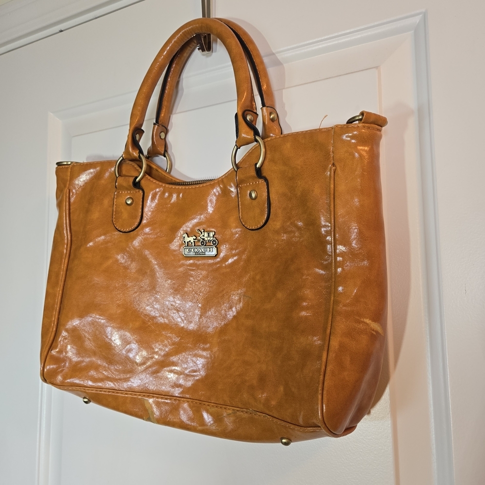 Coach Caramel Leather Tote - Picture 3 of 9